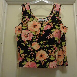 COQUETTE FEMININE FLORALS TANKY BLOUSE BY APARENZA XL